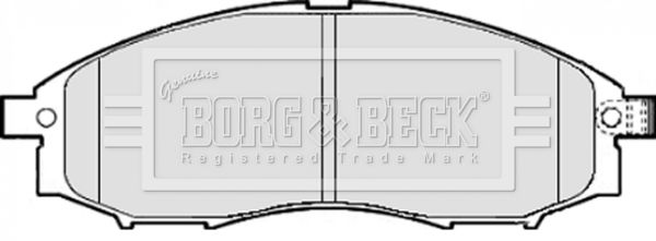 BORG & BECK Комплект тормозных колодок, дисковый тормоз BBP1922